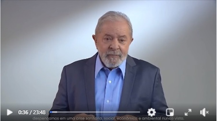 Ex-presidente Lula durante pronunciamento neste feriado da Independência